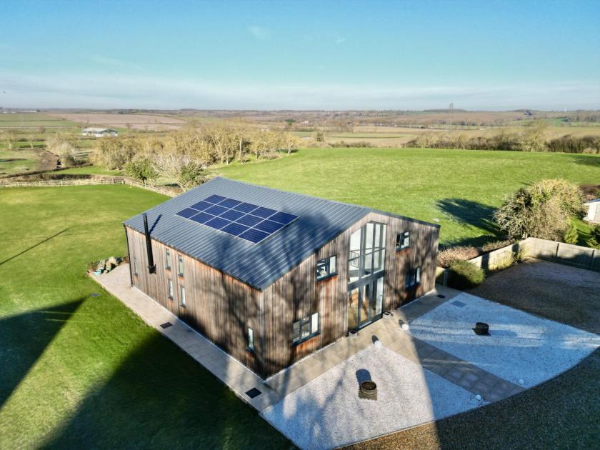 Impressive barn conversion with panoramic field views for sale in Catworth 
