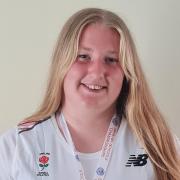Willow Bedding of Hunts Athletics Club was second in the hammer at an English Schools International.