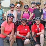 Members of the Sassy Lassies Huntingdon cycle group before a beginners ride.