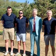 The winning Phoenix Mortgage golf team with Mayor of St Neots, Cllr Ben Pitt.