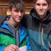 (From L to R) students James Miles & Freddie Scrase achieved top grades in their GCSE exam results