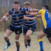 Ollie Raine on the charge for St Ives