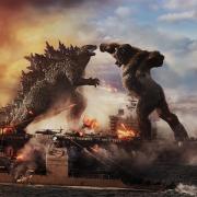 Godzilla battles Kong in Warner Bros. Pictures’ and Legendary Pictures’ action adventure Godzilla vs Kong.