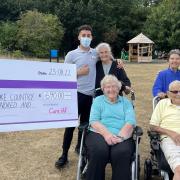 Field Lodge care home in St Ives has donated £690 to Hinchingbrooke Country Park to help provide a picnic bench for its new sensory garden.