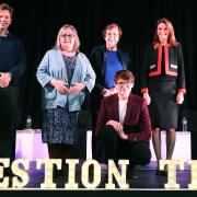 From left: Dr Nik Johnson, Lorna Dupre, Ruth Hufton, host Jack Wheelan, MP Lucy Frazer and Darryl Preston at the 'Question Time' event.