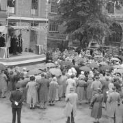 A service was held at Market Hill in Huntingdon to mark the Queen\'s Coronation.