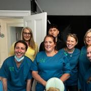 The staff at Wensleydale Dental Practice in Huntingdon providing free dental care to Ukrainian refugees.
