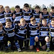 St Ives U11s in their new kit ahead of the Northampton Saints festival.