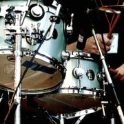 Mick Carpenter behind his drums