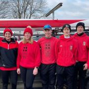 St Ives Rowing Club at Northampton Head of the Nene: Peter Woodford, Paul Ashmore, Jess Ashmore, Courtney Woodrow, Alfred Heylen, Gregor Strong, Ellis Strong, Harry Craven, Gary Gilbey.