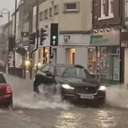 Flash floods left St Neots underwater on August 16 2020.
