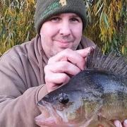 Simon Irvine caught a 3lb 5oz Perch before heading off to work.