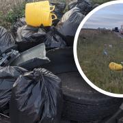 Huntingdonshire District Council sent teams to clear litter that had built-up on the verges of the A14.