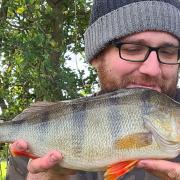 Steve Moody with his new personal best 3lb Perch.