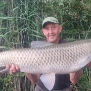 St Ives Tackle Shop member Ivan Woodrow caught a Grass Carp on a trip to France.