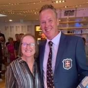 St Ives Golf Club captains Marie Woodall and Jim Watson.