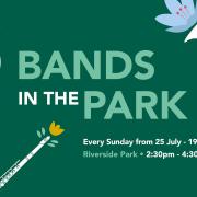 Bands in the Park at the riverside in St Neots.
