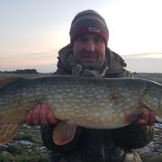 Martyn Lowe landed this Pike on a chilly day on the Fens.