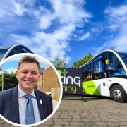 Mayor Dr Nik Johnson (inset) is pleased with the news that Vectare will take over the running of TING bus services.