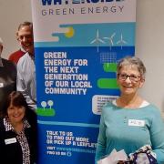 Members of Waterside Green Energy at the public meeting in Little Paxton on October 26.