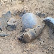 Pottery vessels and burnt stone from the Iron Age uncovered on the A428 improvement site.