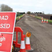 Several roads are closed across the county today, including in  Ely, Eynesbury and Warboys.