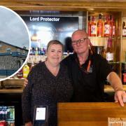 Steve Cook (R) and partner Michelle Johnson (L) have taken over the newly refitted and redesigned Lord Protector pub.
