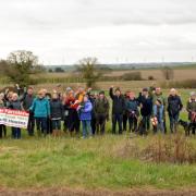More than 45 Warboys villagers gathered in the field off Station Road to show their support in saving the field from housing developers.