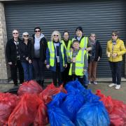 The Little Paxton community turned out in force for the litter pick and collected more than 20 bags of rubbish.