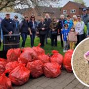 A real mix of age groups joined the litter pick in Ramsey to help clean up litter pollution in around the river.