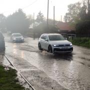 There was flash flooding in St Neots on Thursday night.