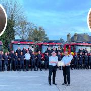 Cambridgeshire firefighter Clive Allen throughout his career and during his presentation