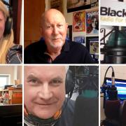 Black Cat Radio's Your Voice Presenters: Jenny Jefferies, Nigel Pauley, Ernie Almond, Brian Dobson and Ste Greenall