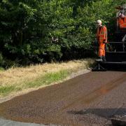 The highways team have been carrying out surface treatments to Cambridgeshire's roads, including in Great Paxton, St Neots.