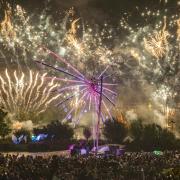 Saturday night's spectacle at Secret Garden Party incorporated cutting-edge neon visuals