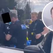 Police smash drug dealers car window to make arrest and find Class A drugs