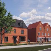 Illustrative image of 59 home development in Alconbury Weald, Cambridgeshire. Image taken from planning documents.