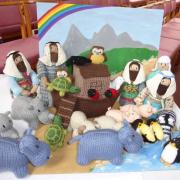 The knitted Noah's Ark forms part of the exhibition.