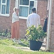 TV star Stacey Solomon was spotted in St Ives, Huntingdonshire, this morning.