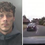 Jack Banyard drove through rural villages at twice the speed limit to avoid police.