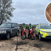 Officers from the Rural Crime Action Team were called to reports of hare coursing in in a rural Huntingdonshire village.