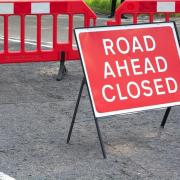 Kings Ripton Road at Sapley is closed until November 10 due to emergency works by Anglian Water.