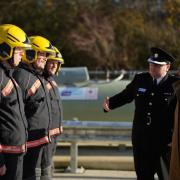 Her Royal Highness The Princess Royal visiting the new Huntingdon Fire Station and Service training centre