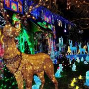 The Grace family have covered their Sawtry home in a stunning display of Christmas lights.