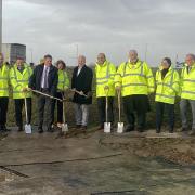 Mr Browne attended a ceremony this week to mark the 'breaking of ground' at the Black Cat Roundabout.