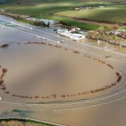 Huntingdon Racecourse after Storm Henk hit last week.