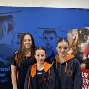 Swimmers Belle Taylor, Flo Taylor and Hannah Pye.