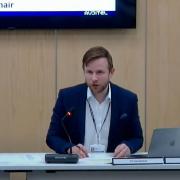 Councillor Alex Beckett speaking at a Cambridgeshire County Council, highways and transport committee meeting on 23/01/24.