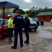 Police officers visited hand car washes across Huntingdonshire to combat modern slavery.
