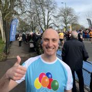 David at the Cambridge Half Marathon on March 3.